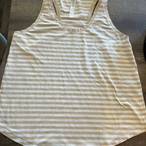 lululemon athletica Striped Tank Top in Cream and White